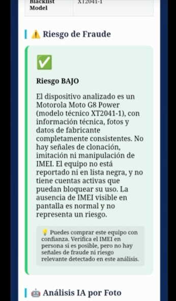 Riesgo Bajo VeriCel IA